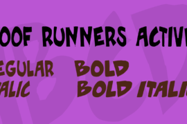 Roof runners active Font Family