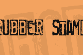 RUBBER STAMP Font