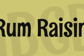 Rum Raisin Font