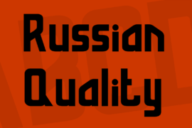 Russian Quality Font