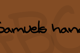 Samuels hand Font