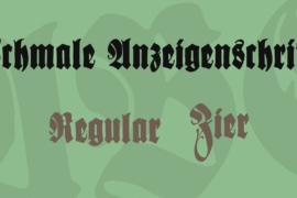 Schmale Anzeigenschrift Font Family