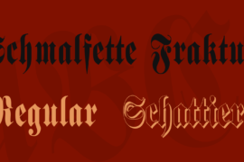 Schmalfette Fraktur Font Family
