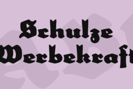 Schulze Werbekraft Font