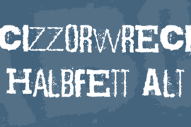 Scizzorwreck Halbfett Alt Font