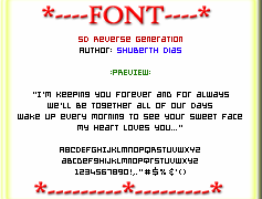 SD Reverse Generation Font