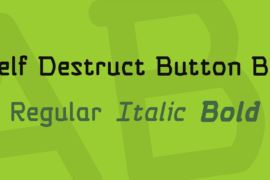 Self Destruct Button BB Font Family
