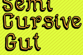 Semi Cursive Gut Font