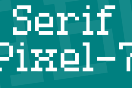 Serif Pixel-7 Font