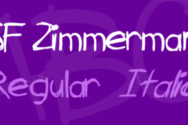 SF Zimmerman Font Family