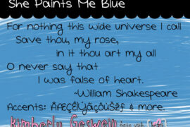 She Paints Me Blue Font