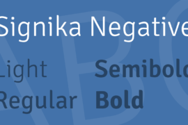 Signika Negative Font Family