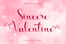 Sincere Valentine – PERSONAL US Font