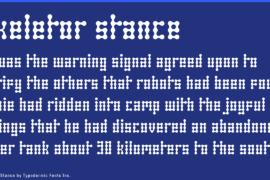 Skeletor Stance Font