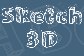 Sketch 3D Font