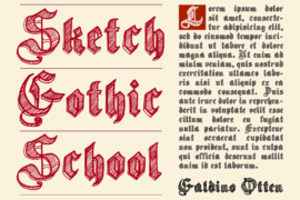 Sketch Gothic School Font