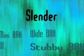 Slender Font Family