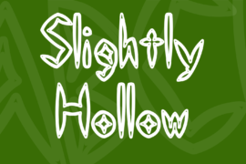 Slightly Hollow Font