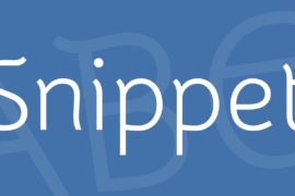Snippet Font