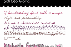 Soli Deo Gloria Font