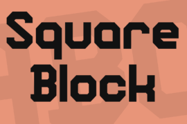Square Block Font
