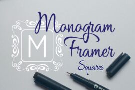 Square Monogram Frames Font