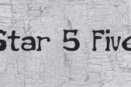 Star 5 Five Font