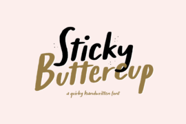 Sticky Buttercup Demo Font
