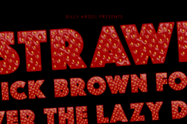STRAWBERRY PERSONAL USE Font