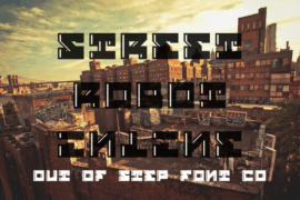 Street Robot Inline Font