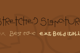 Stretched Signature Font Family