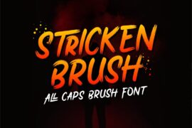 Stricken Brush Font