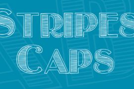 Stripes Caps Font
