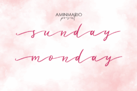 sunday monday Font