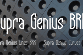 Supra Genius BRK Font Family