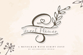 Sweet Flower Monogram Font