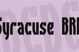 Syracuse BRK Font