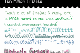 Ten Million Fireflies Font