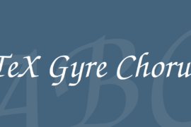 TeX Gyre Chorus Font
