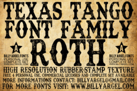 TEXAS TANGO EXTRA ROTH PERSONAL Font
