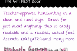The Girl Next Door Font