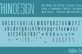 Thin Design Font