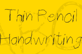 Thin Pencil Handwriting Font