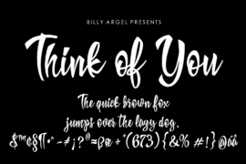 Think of You Personal Use Font