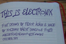 This is Electronik Font