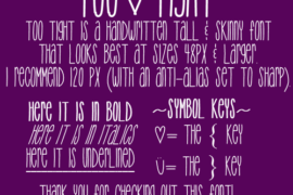 TooTight Font