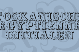 Toskanische Egyptienne Initialen Font