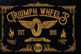 Triumph wheels rough Font