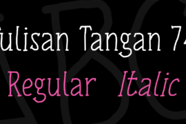 Tulisan Tangan 74 Font Family