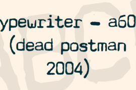 Typewriter – a602 (dead postman 2004) Font